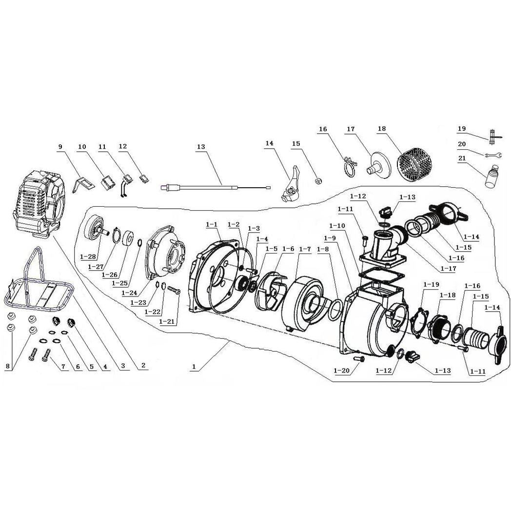 Мотопомпа бензиновая МП-150