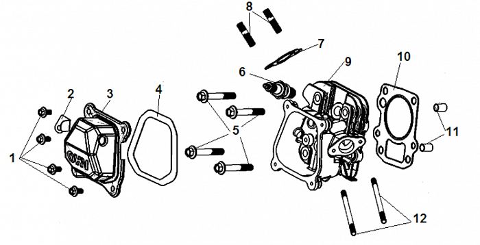 1 ГОЛОВКА БЛОКА ВИБРОПЛИТА  CHAMPION PC5431F