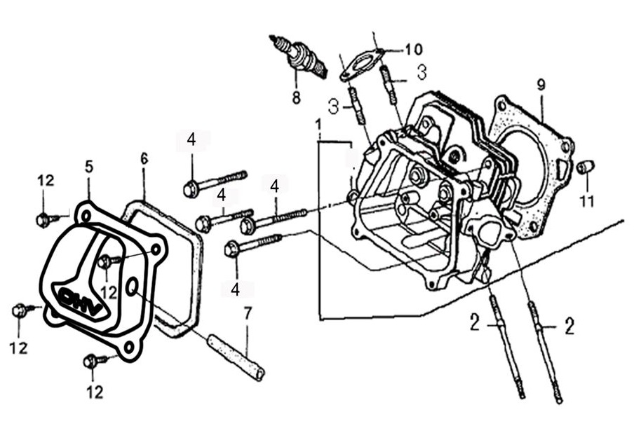 ЗАПЧАСТИ ДЛЯ ДВИГАТЕЛЯ LC170FDS (ГОЛОВКА ЦИЛИНДРА)