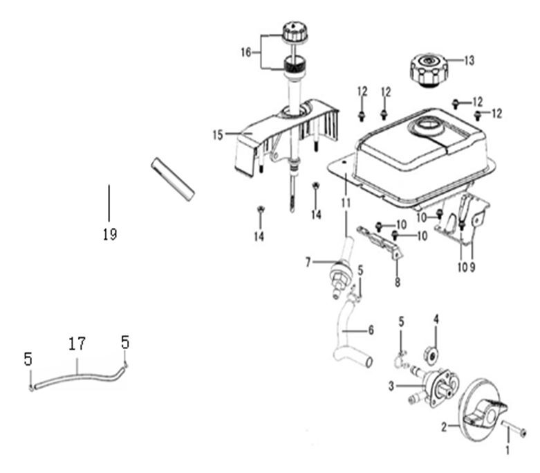 ЗАПЧАСТИ ДЛЯ ДВИГАТЕЛЯ LC170FDS (БАК ТОПЛИВНЫЙ)