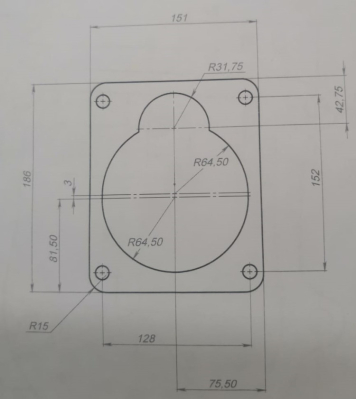 Прокладка коробки передач для GMC-9.0(2-52),МК-9500(24)HFC,11000(47),15000М,17000М(3)HUC